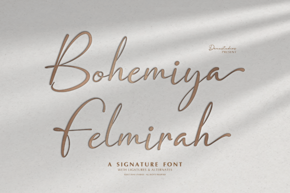 Bohemiya Felmirah: A Graceful Script Font for Editorial Design