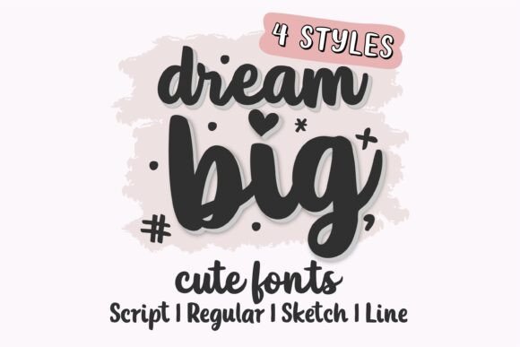 Dream Big Bundle: A Playful Script Font for Makers