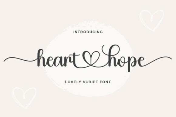 Heart Hope Script Font for Handmade Branding