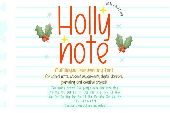 Holly Note Font: Warm Handwritten Typeface for Small Brands