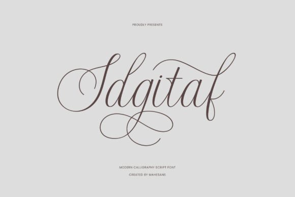 Idgitaf: A Modern Calligraphy Script Font for Digital Creators