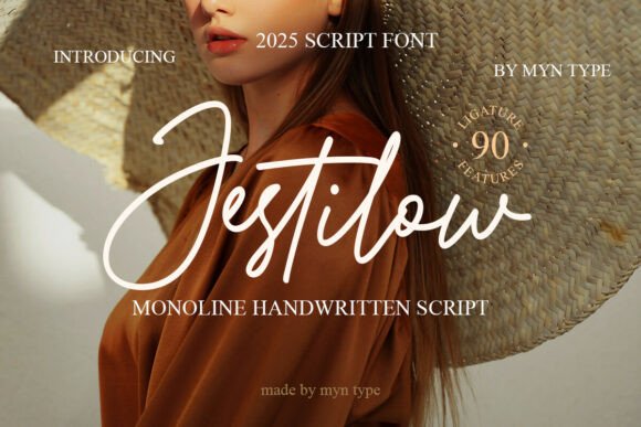 Jestilow Font: A Monoline Handwritten Script for Brands