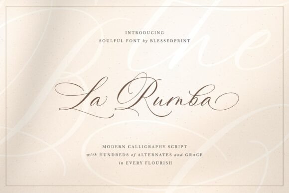 La Rumba Font: A Romantic Typeface for Small Business Branding