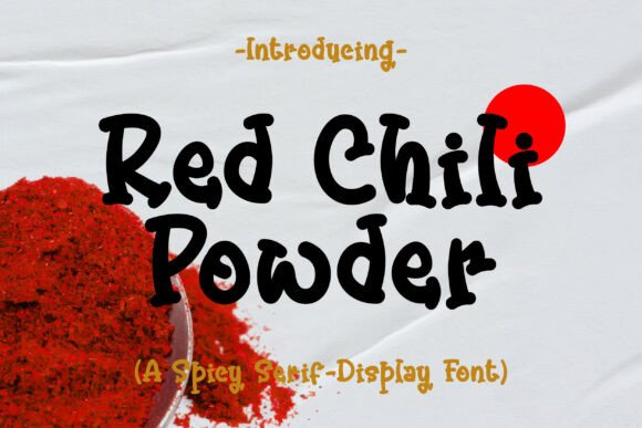 Red Chili Powder: The Charming Font for Your Creative Product Labels