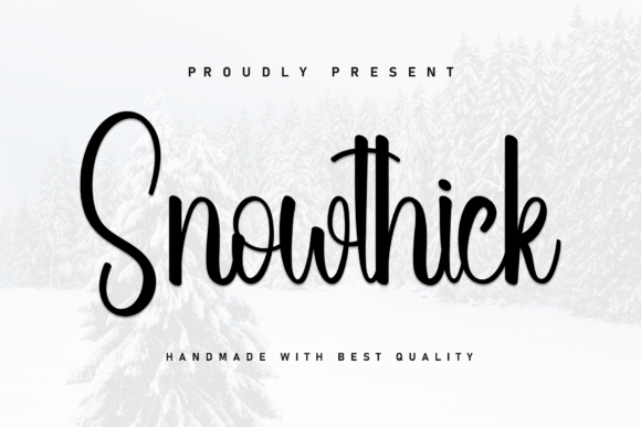 Snowthick: A Handwritten Font for Editorial Warmth