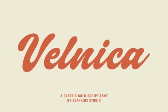 Velnica: A Bold Script Typeface for Warm Digital Branding