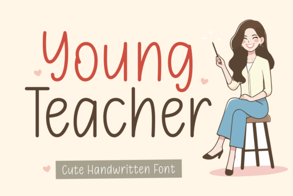 Young Teacher Font Review: A Playful Handwritten Typeface